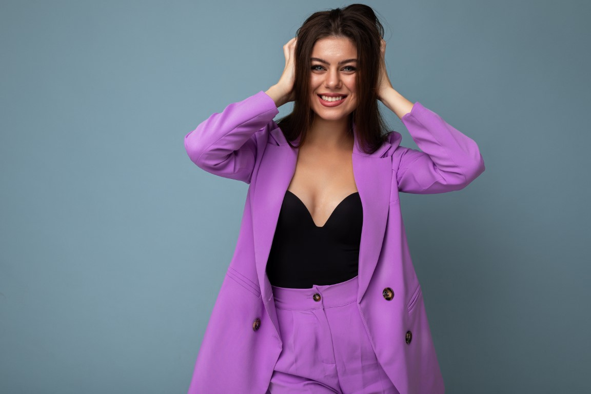 tailleur pantalon violet