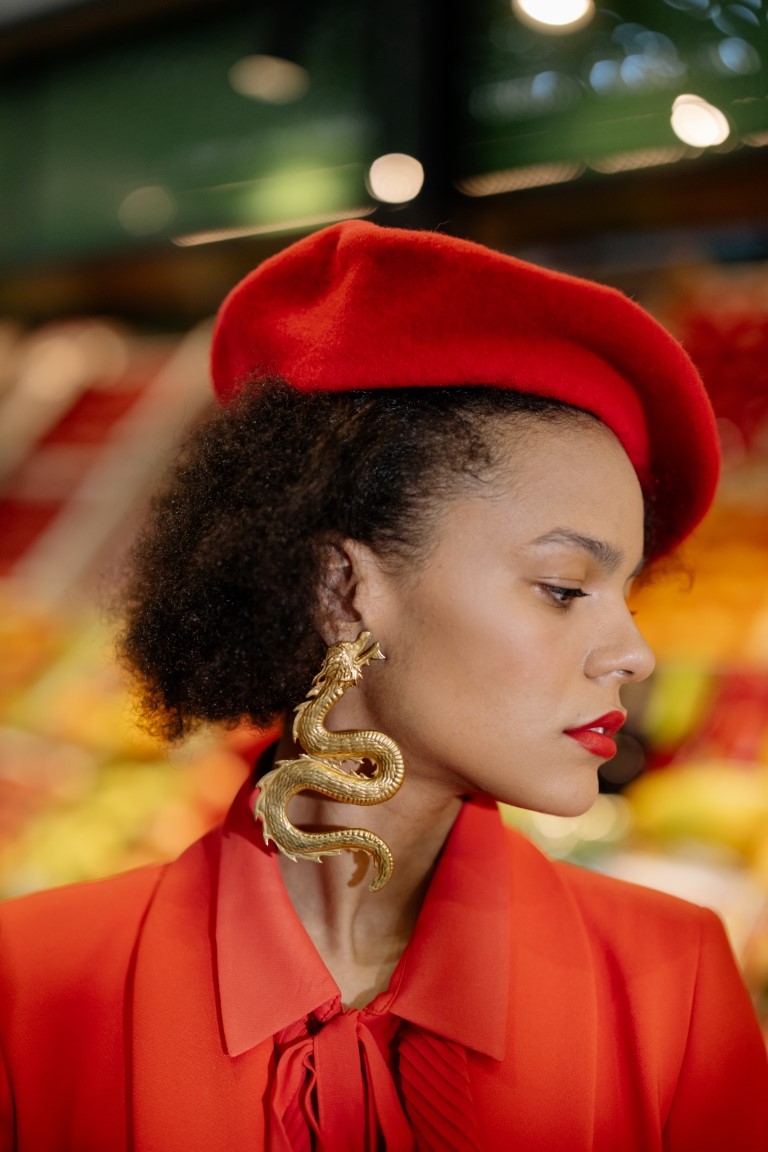grandes boucles oreilles pendantes serpents maxi