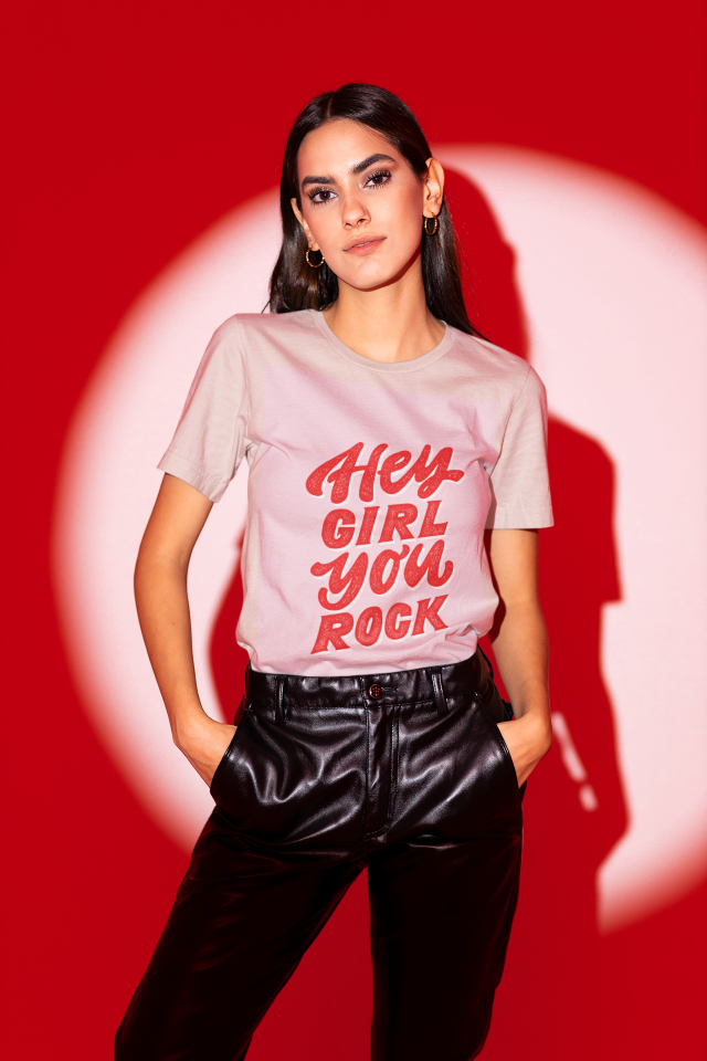 t shirt personnalisé femme you rock