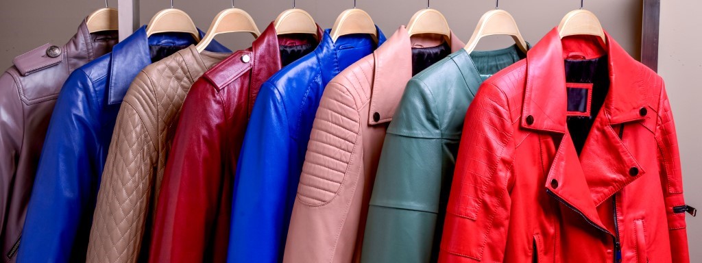 blouson cuir coloré