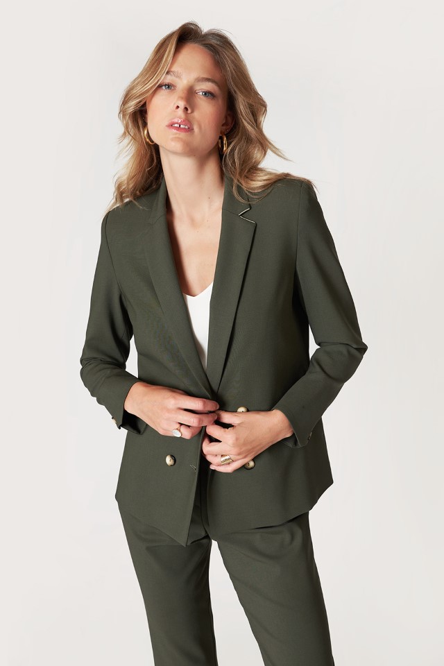ensemble tailleur kaki