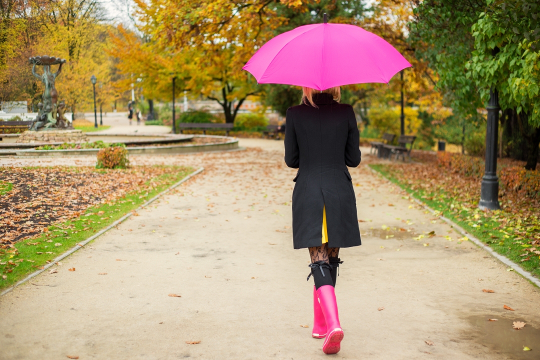 botte de pluie rose
