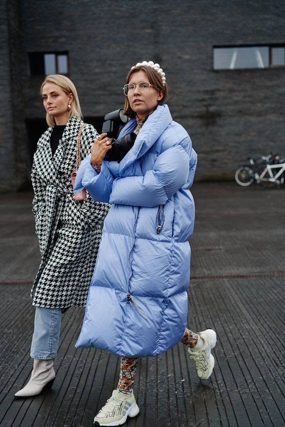 doudoune bleu maxi