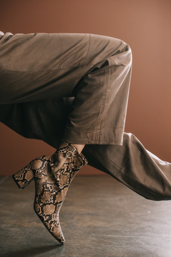 bottines femme python