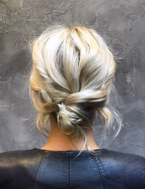 chignon flou cheveux court