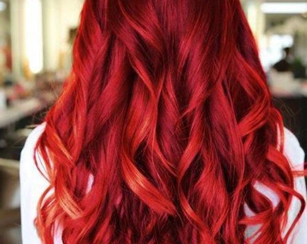 coloration rouge vif