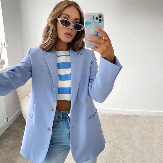 look baby blue idées