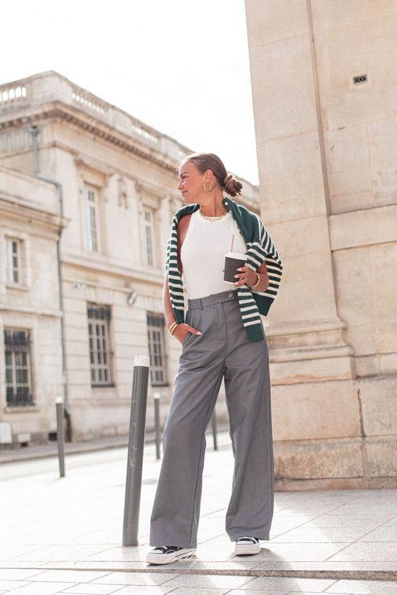 pantalon pinces femme