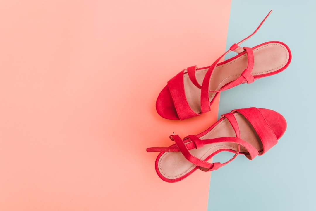 sandales mariage corail