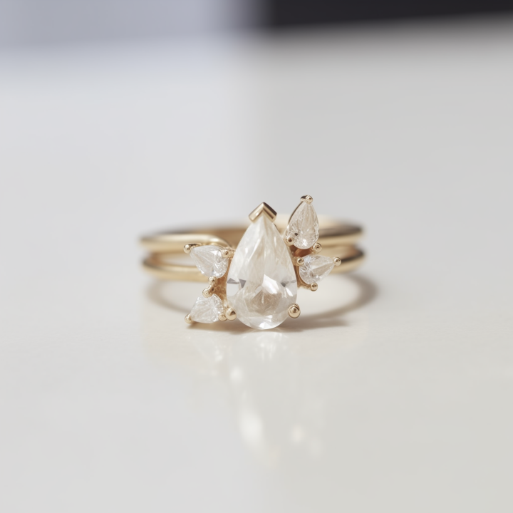 bague asymétrique femme fiancailles