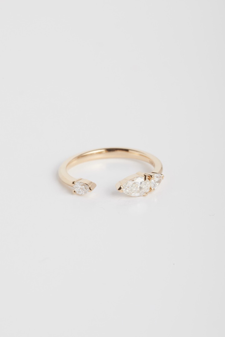 bague ouverte diamants
