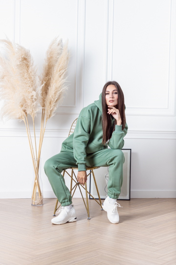 ensemble de jogging femme moleton vert