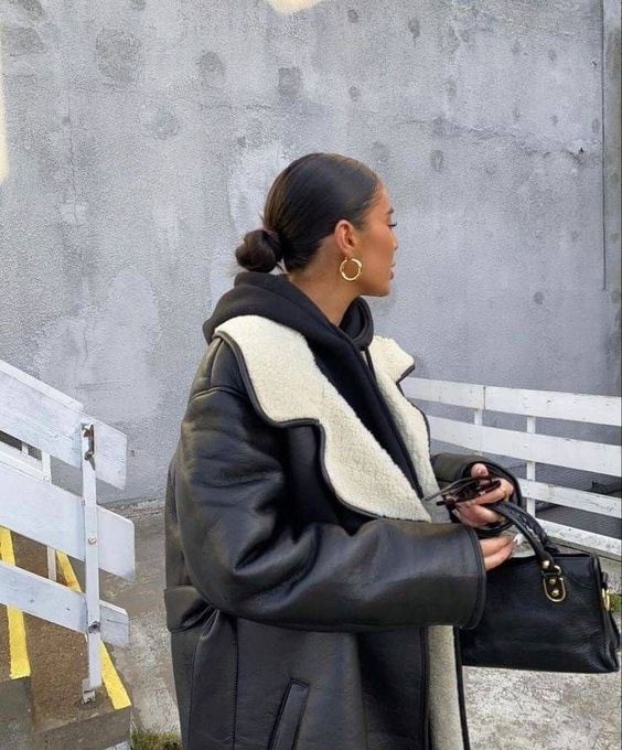 look avec créoles chunky