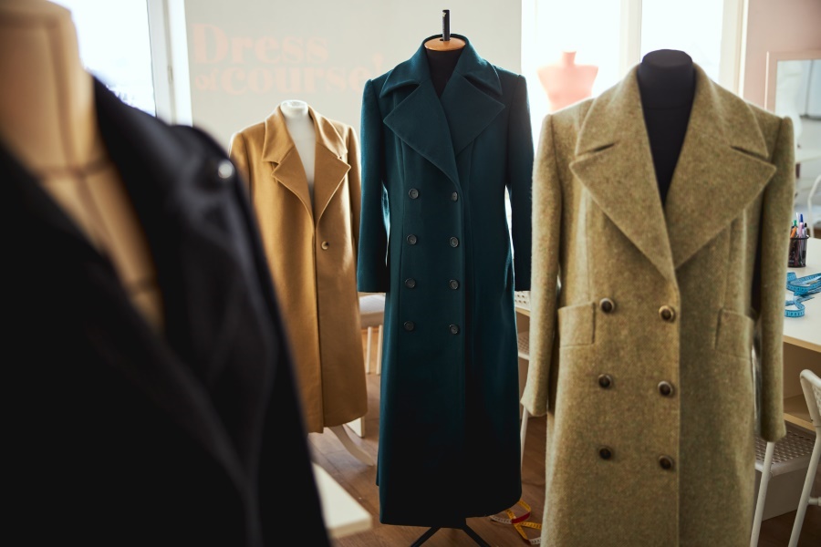 manteau lainage long