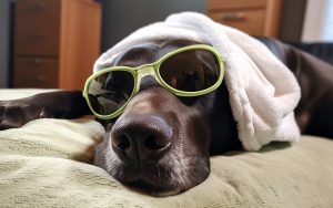cane in estate colpo di calore