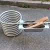 Enhanced coil kit with secondary heater for wood fired hot tub