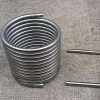 Tub heater coil fitting for barrel drum fire pit