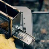 the mini fireplace is easy to clear hot ash