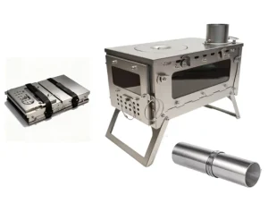 Folding Portable Wood-Burning Stove For Tent or Camping