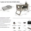 Folding Portable Wood-Burning Stove with 3 glass on the front door and both sides