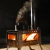 wood fired stove with foldable design