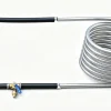 Backyard Wood Burning Hot Tub Heater Coil A4 with Hose Kit and Drain Valve close-up