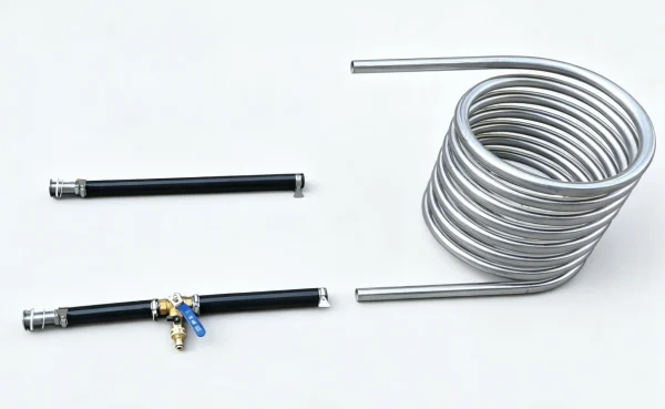 Backyard Wood Burning Hot Tub Heater Coil Model A4 with Hose Kit & Drain Valve