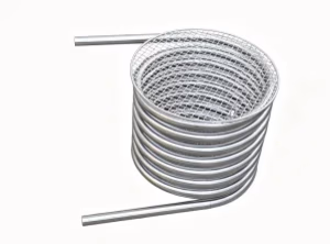 Wood Fired Tub Coil Heater Model B1 With BBQ Grille outdoor stainless steel feature