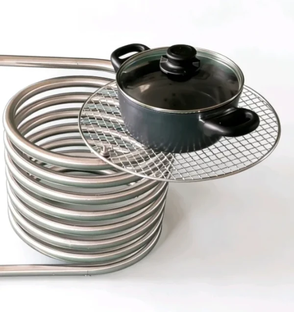 Contenido del paquete del calentador de serpentín para bañera de leña, modelo B1, con parrilla de barbacoa