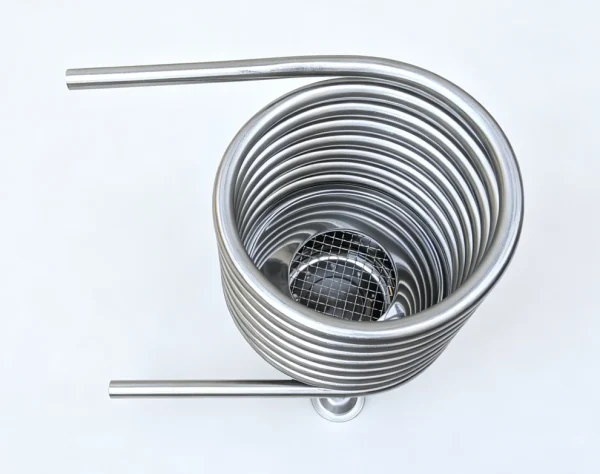 Wood Fired Coil Kit Model C1 with Ground Support heating outdoor hot tub