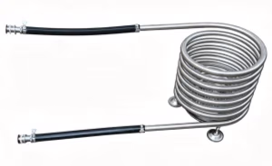 Off-Grid Hot Tub Wood Heater Coil Model C2 with Legs, Ash Pan, Hose Kit