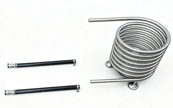 Off-Grid Hot Tub Wood Heater Coil Model C2 with Legs, Wood Holder, Ash Pan and Hose Kit
