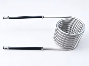 Holzbeheizte Whirlpool-Heizspirale Modell A2 mit Schlauchsatz – netzunabhängige Heizung zum Selberbauen