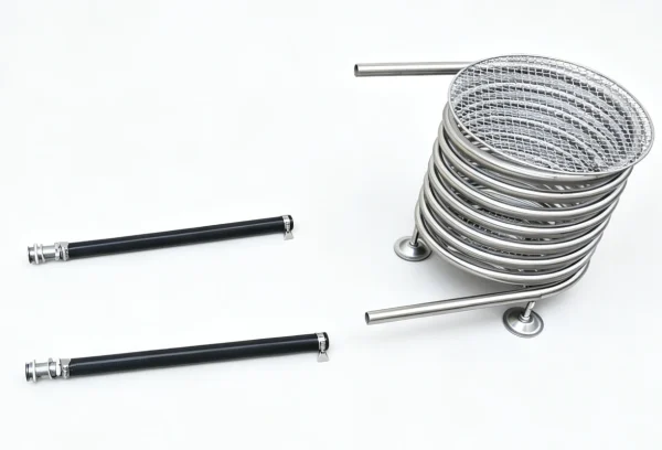 Barrel-puhalluskylpy, puulämmitteinen kierre, malli D2, ulkokuvassa grillin kanssa
