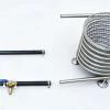 External Wood Burning Tub Coil D4 with support, grille, hose kit, drain valve close-up