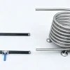 Fire Pit Hot Tub Heating Coil Model C3 with Support and Hose Kit close-up