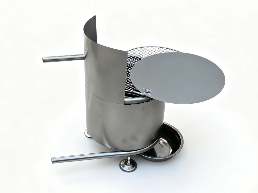 Serpentin de chauffage au bois pour spa non électrique, modèle F1 Serpentin de chauffage au bois pour spa non électrique, modèle F1, finition acier inoxydable