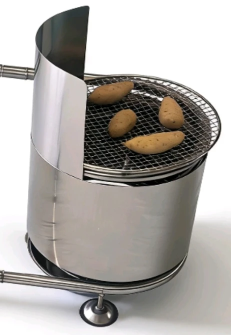 Holzbeheizter Pool & Whirlpool – Heizschlange Modell F4, Fireguard-Schlauchsatz, Grillrost, Regenschutz
