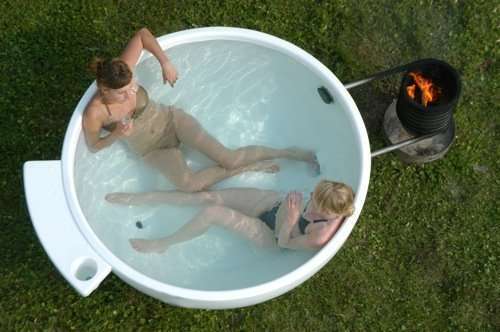 Dutchtub style Wood-Fired Hot Tub 5 hot tub can fin two adults