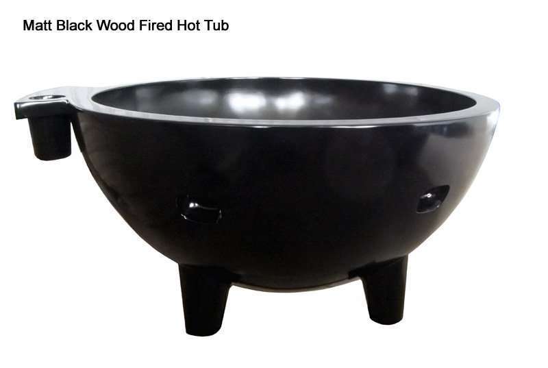 Dutchtub style Wood-Fired Hot Tub 2 matt black wood fired hot tub dull black