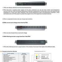 PDU with temperature display and temperature control function