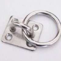 Stainess steel square eye plate with round ring