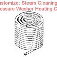 Burner heating coil for steam pressure washer