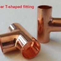 Equal diameter Copper T-shaped fitting