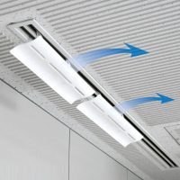 Slot diffuser air deflector baffle