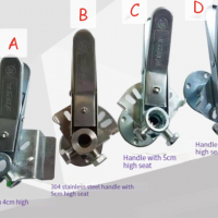 metal air volume control valve handle manual air butterfly damper actuator
