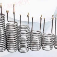 2500BTU to 25000BTU Titanium tube coil seawater resistant heat exchanger in Titanium Coil immersion heat exchangers for sale 284
