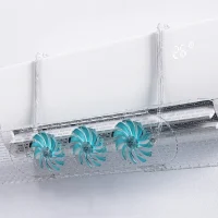 Air diverter with mixing fan for wall mounted split air conditioner