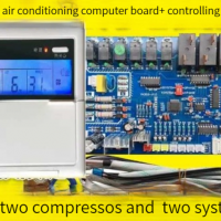 Universal dual air conditioner control system to control two compressors in HVAC device