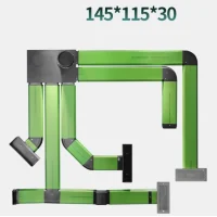 145x115x30 trapezoid underfloor fresh air flat duct fitting series PVC 2.0mm